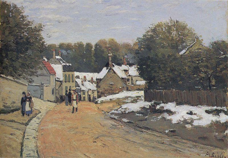 Alfred Sisley Early Snow at Louveciennes, France oil painting art